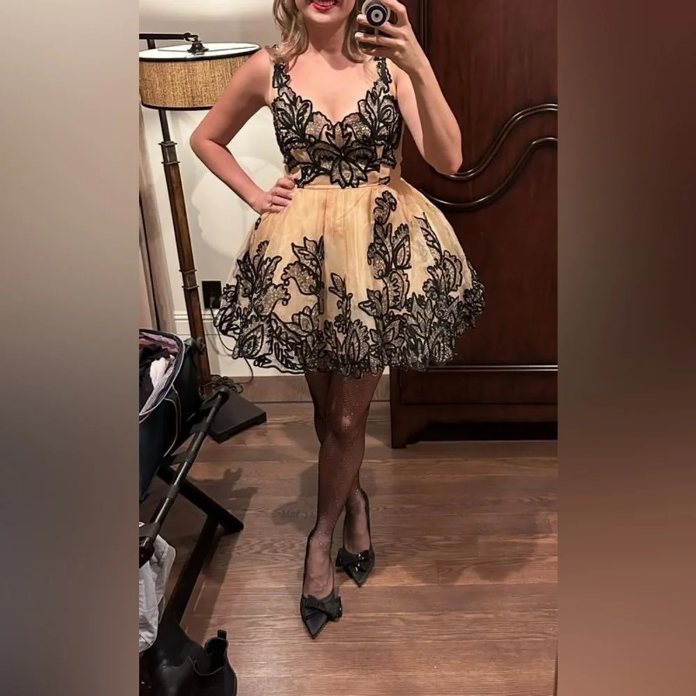 NWT Size 10 - Maeve Sleeveless V-Neck Lace Fit & Flare Mini Dress - Picture 9 of 16